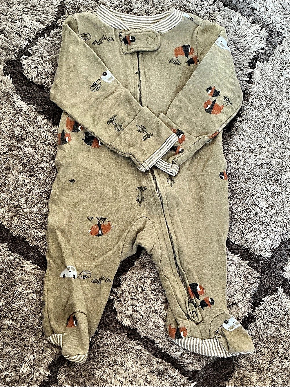 Carter's Fox Print Footie Baby Newborn (0-3m)